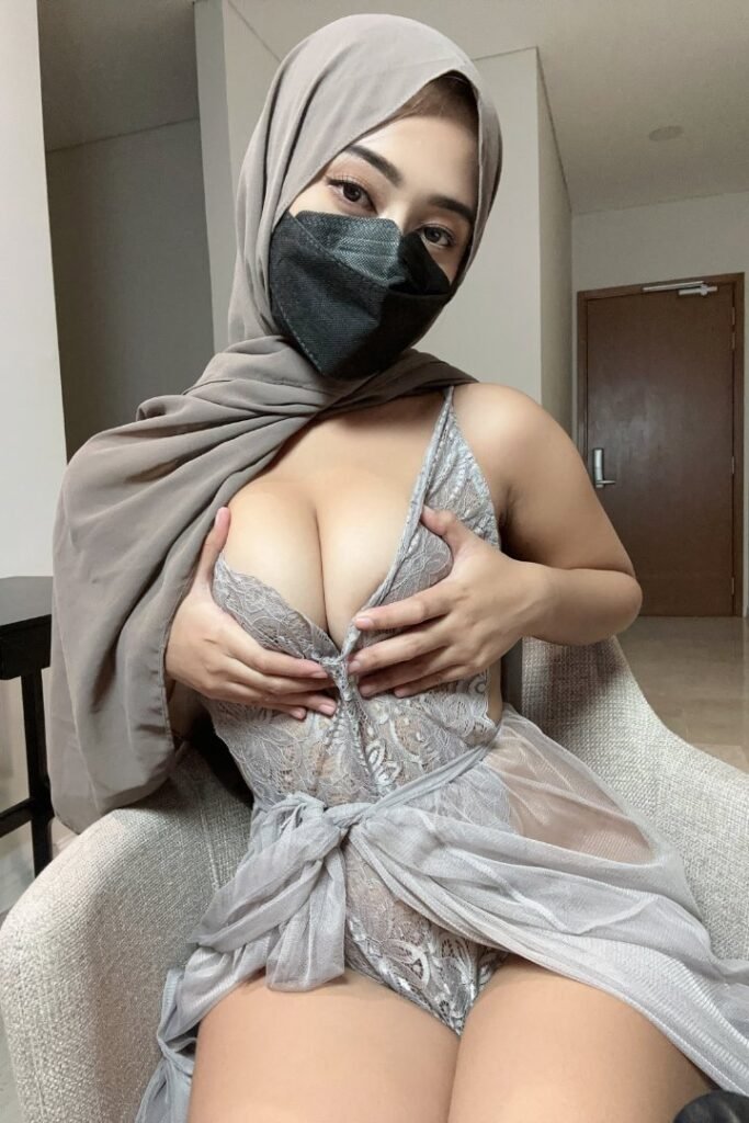 Woman in hijab and lingerie, B2B Massages KL Escort